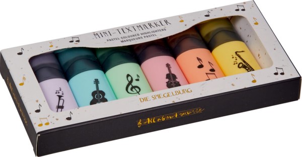 Mini-Textmarker (6er Set) - All about music