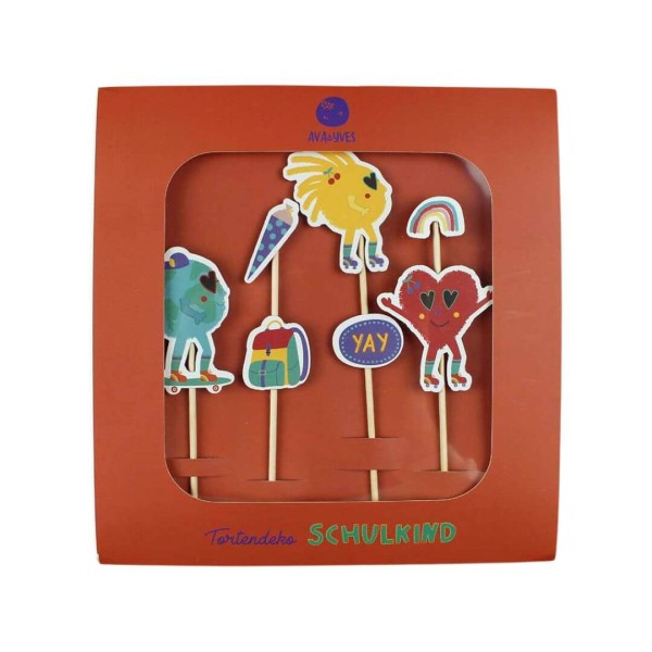 Cake Topper Einschulung 'Sunny and Friends' – Schulkind