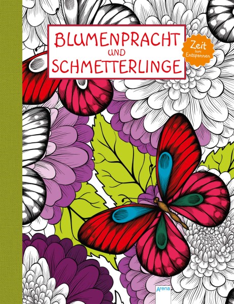 Zeit zum Entspannen. Blumenpracht und Schmetterlinge.