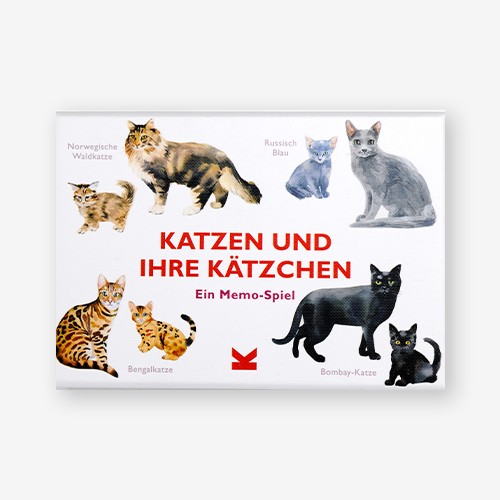 Katzen und ihre Kätzchen Ein Memo-Spiel