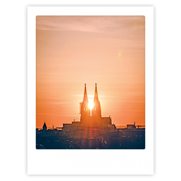 Art Poster Sunset in Cologne
