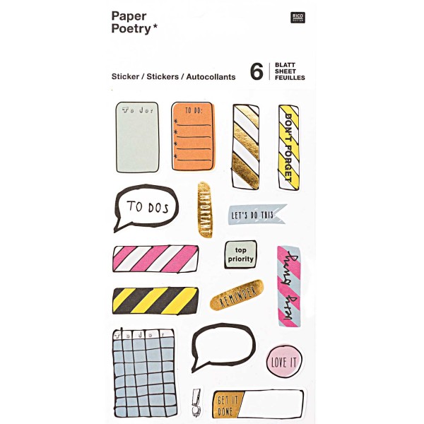 STICKER NOTES PAPER POETRY