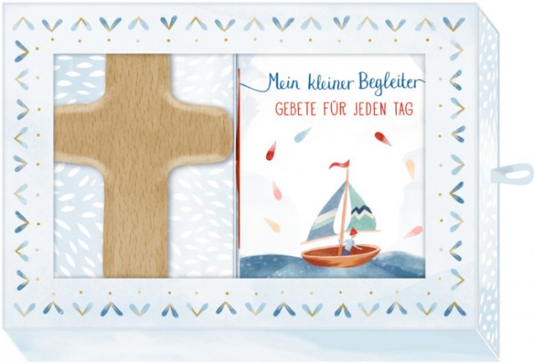 Geschenkbox Mein kleiner Begleiter (Holzkreuz natur+Buch)
