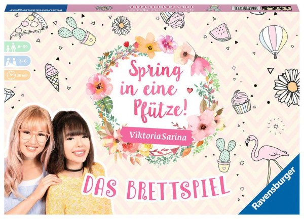 Spring in eine Pfütze