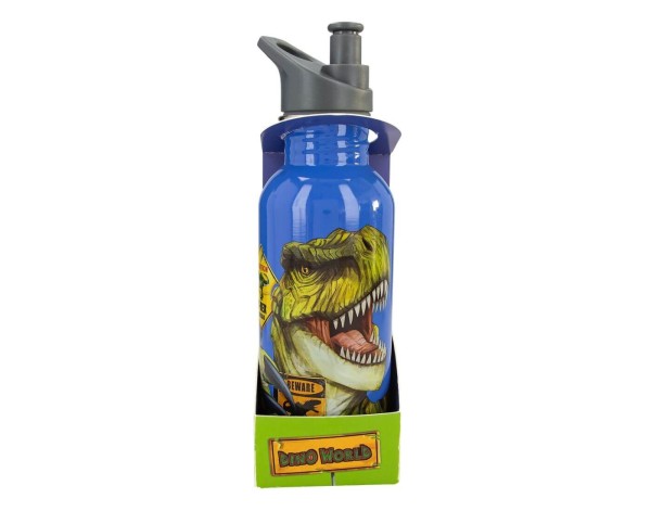 Dino World Trinkflasche Edelstahl DANGER