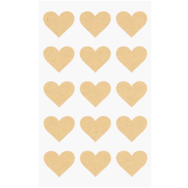 Rico Design Kraftpapiersticker Herzen