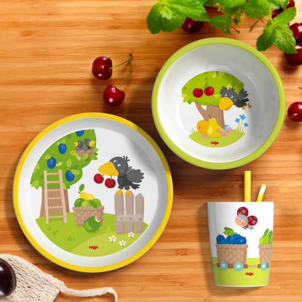 Melamin Geschirr Set Obstgarten