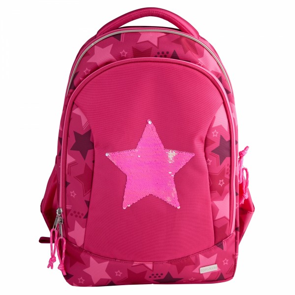 TOPModel Schulrucksack Streichpaillette Stern pink